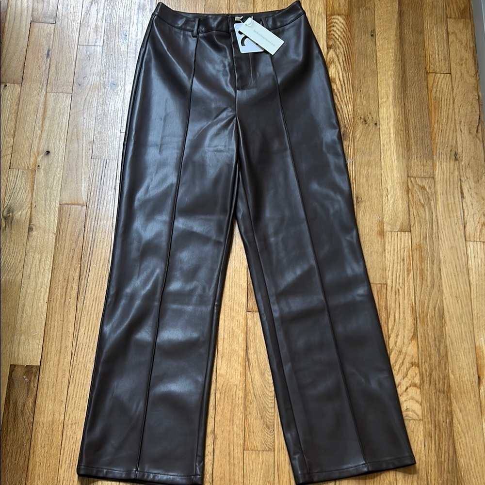 New with tags Commense faux leather pants size medium